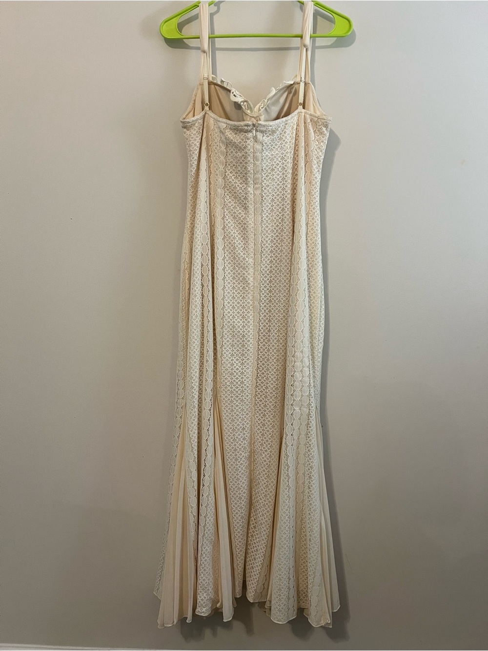 Ivory Lace Fringe Maxi Dress - Picture 6 of 9